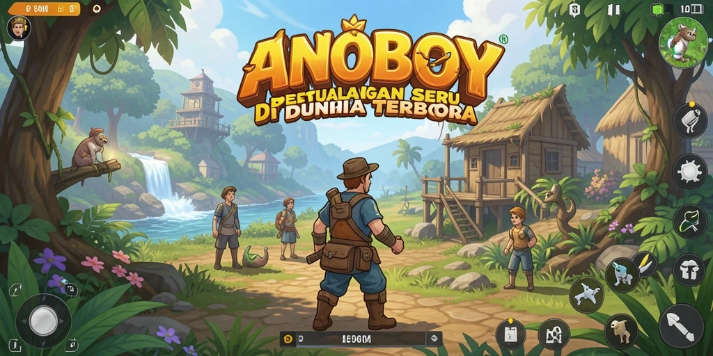 Tampilan gameplay ANOBOY yang menakjubkan dalam dunia terbuka.