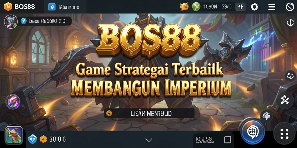 Tampilan seru gameplay SLG di BOS88 saat membangun kerajaan.