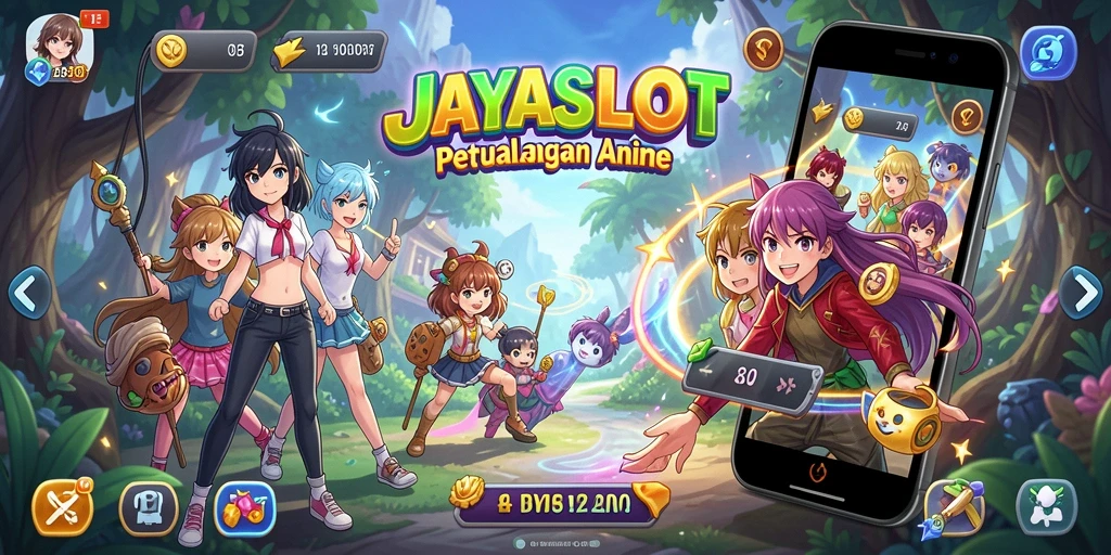 Screenshot gameplay menampilkan karakter Anime beraksi dalam permainan.