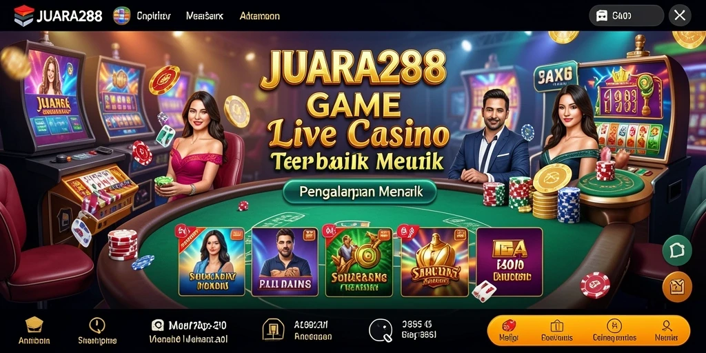 Tampilan seru gameplay Live Casino JUARA288 dengan dealer langsung.
