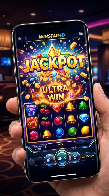 Tampilan utama aplikasi winstar4d yang user-friendly.
